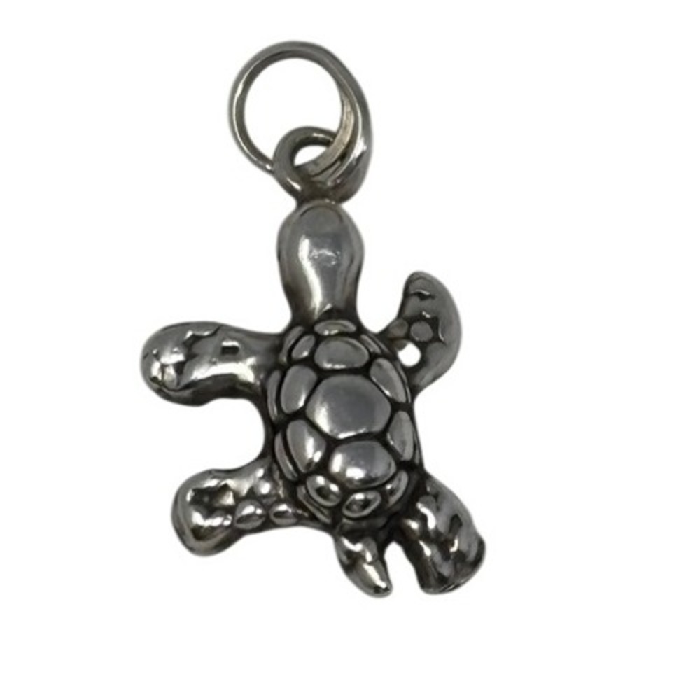 Sterling Silver Turtle Charm Pendant For Bracelet 925